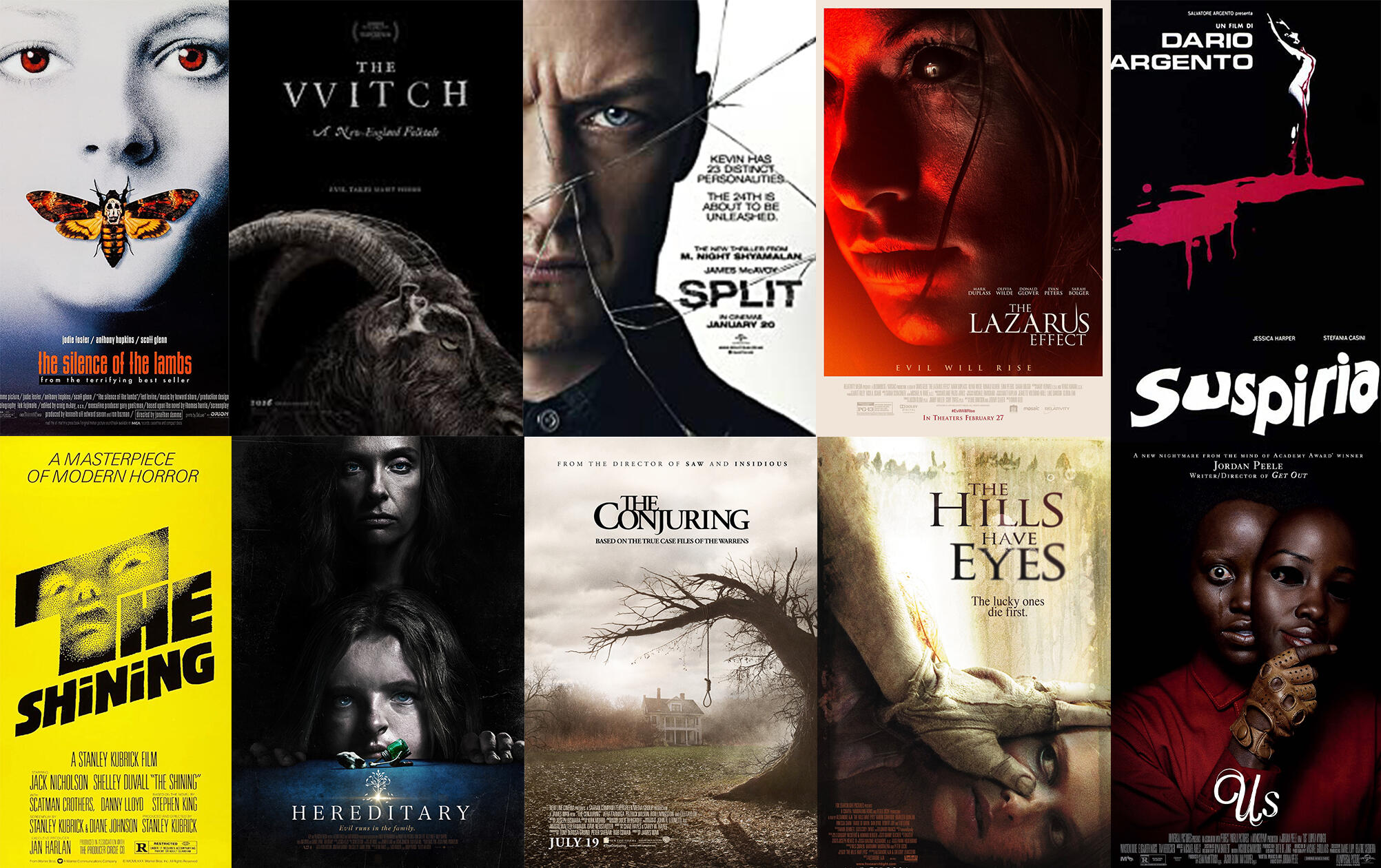 Horror Movie Collage